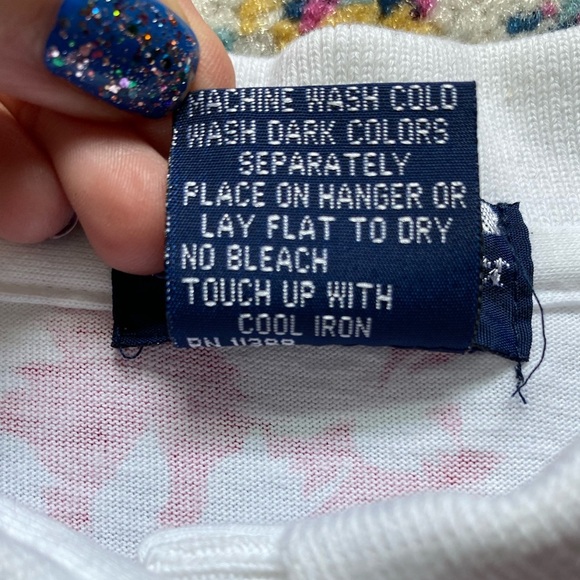 Vintage Deadstock 1990s Stanley Blacker Striped Floral Polo Shirt - Picture 6 of 8